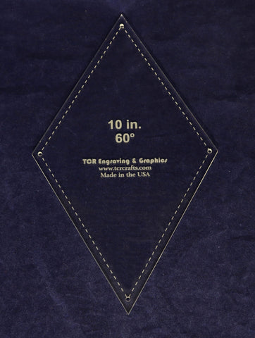 Quilt Templates-60 Degree Diamond 10 Inches with Guideline Holes