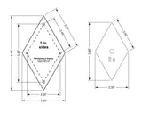 Mylar 2 inch Side Diamonds 51 Piece Set - Quilting / Sewing Templates