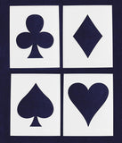 Card Suit Stencils 4 Piece Set 5 x 7 Inches