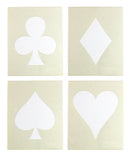 Card Suit Stencils 4 Piece Set 5 x 7 Inches