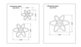 Atom Science Stencils 3,4,5 Inches- 2 Piece Set 14 Mil 8 X 10 Inches