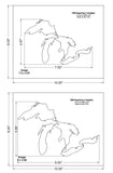 Great Lakes 2 Piece Stencil Set-Mylar 14 Mil 8 x 10 Inches