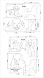 Poodle Dog Stencils-Mylar 2 Pieces of 14 Mil 8" X 10" - Painting /Crafts/ Templates