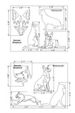 German Shepard Dog Stencils-Mylar 2 Pieces of 14 Mil 8 X 10 Inches