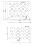 2 Piece 50 Star Field Set -9"H X 11.5L"& 7.25"H x 10.25"L 1/8" Acrylic- Painting /Crafts/Templates
