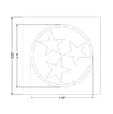 Star Stencil to Make Tennessee State Flag 12 x 12 Inches Overall