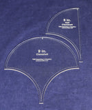 Clamshell Templates. 2 Piece Set 9 Inches -Full & Half - Clear Acrylic 1/8 Inch Thick