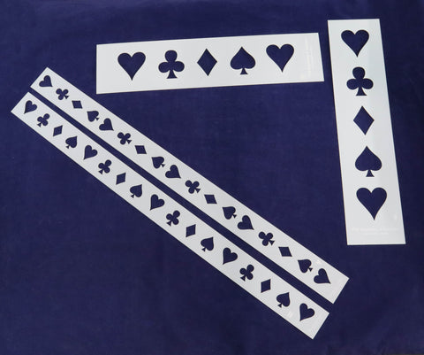 Playing Card Border Set-4 Piece Stencil Set-14 Mil -Painting /Crafts/ Templates