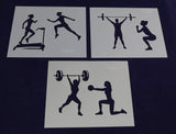 Fitness Stencils- Women-3 Piece Set -14 Mil Mylar