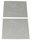 Yoga Stencils- Women-2 Piece Set -14 Mil Mylar