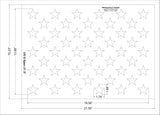 50 Star Field Stencil 14 Mil -G-Spec 21.5