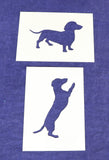 Dachshund Dog Stencils-Mylar 2 Pieces of 14 Mil 5 X 7 Inches