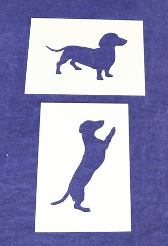 Dachshund Dog Stencils-Mylar 2 Pieces of 14 Mil 5 X 7 Inches