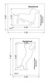 Dachshund Dog Stencils-Mylar 2 Pieces of 14 Mil 5 X 7 Inches