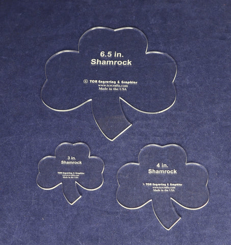 Shamrock 3 Piece Set - 1/4 Inch Clear Acrylic Quilting Template