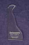 State of Delaware Template 6.5 X 2.51 Inches - Clear 1/4-Inch-Thick Acrylic