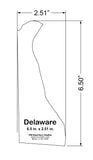 State of Delaware Template 6.5 X 2.51 Inches - Clear 1/4-Inch-Thick Acrylic