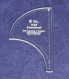 Half Clamshell Template 6 Inches -  Clear Acrylic 1/8 Inch Thick (Copy)