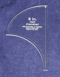 Half Clamshell Template 9 Inches -  Clear Acrylic 1/8 Inch Thick
