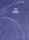 Half Clamshell Template 12 Inches -  Clear Acrylic 1/8 Inch Thick