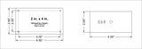 Mylar 4 x 2 Inch Rectangle 51 Piece Set - Quilting / Sewing Templates