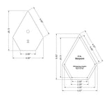 Mylar 2 Inch Starpoint 26 Piece Set - Quilting / Sewing Templates