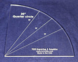 Quarter Circle 20 Inch- 1/4 Inch Thick Clear Acrylic