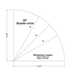 Quarter Circle 20 Inch- 1/4 Inch Thick Clear Acrylic