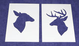 Buck-Doe Deer Head Stencils - Mylar 2 Pieces of 14 Mil 5 X 7 Inches - Painting /Crafts/ Templates (Copy)