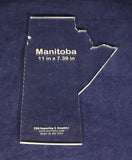 Province of Manitoba Template 11 x 7.39 inches - Clear 1/4 inch thick acrylic
