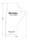 Province of Manitoba Template 11 x 7.39 inches - Clear 1/4 inch thick acrylic