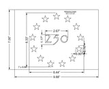 USA 250 Anniversary 13 Star Stencil