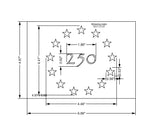 USA 250 Anniversary 13 Star Stencil