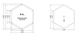Mylar 6 Inch Hexagon (Each Side Measures 3 inches) 26-piece set- Quilting / Sewing Templates