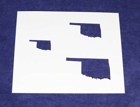 State of Oklahoma 8x10 Stencil (2, 3, 4 Inch Images) 14 Mil Mylar - Painting/Crafts/ Templates