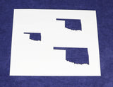State of Oklahoma Stencil - 2 Inch , 3 Inch , 4 Inch