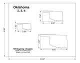State of Oklahoma Stencil - 2 Inch , 3 Inch , 4 Inch