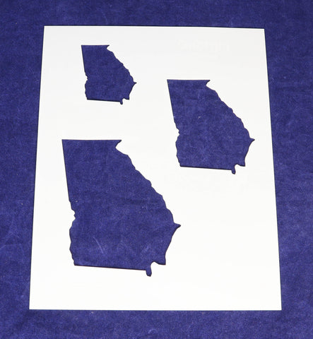 State of Georgia 8x10 Stencil (2, 3, 4 Inch Images) 14 Mil Mylar - Painting/Crafts/ Templates