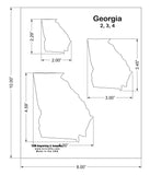 State of Georgia 8x10 Stencil (2, 3, 4 Inch Images) 14 Mil Mylar - Painting/Crafts/ Templates