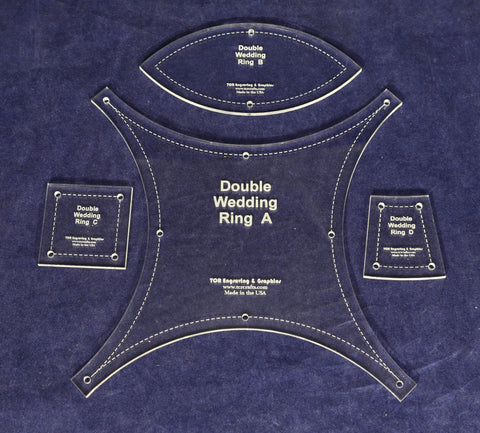 Double Wedding Ring-4 Piece Template Set-1/8 Inch