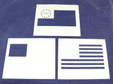 250 US Anniversary in 3 parts 8 X 10 Inch Stencils- Mylar 3 Pieces