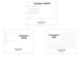 250 US Anniversary in 3 parts 8 X 10 Inch Stencils- Mylar 3 Pieces