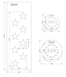 250 US Anniversary Stencil Decorating Set- Mylar 3 Pieces