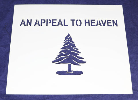 Appeal To Heaven Stencil Mylar 1 Piece of 14 Mil 12 X 15 Inches