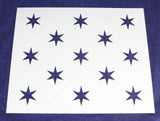 Washington Flag 13 Star Stencil Mylar 1 Piece of 14 Mil 12 X 15 Inches