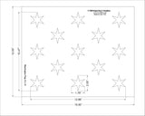 Washington Flag 13 Star Stencil Mylar 1 Piece of 14 Mil 12 X 15 Inches