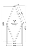Quilt Templates-45 Degree Diamond 10 Inches with Guideline Holes