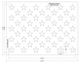 50 Star Field Stencil 14 Mil -G-Spec 24 Inch - Painting /Crafts/ Templates