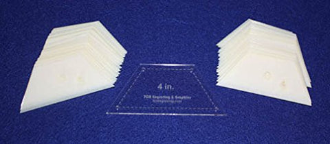 Mylar 4 Inch Half Hexagon 51 Piece Set - Quilting / Sewing Templates