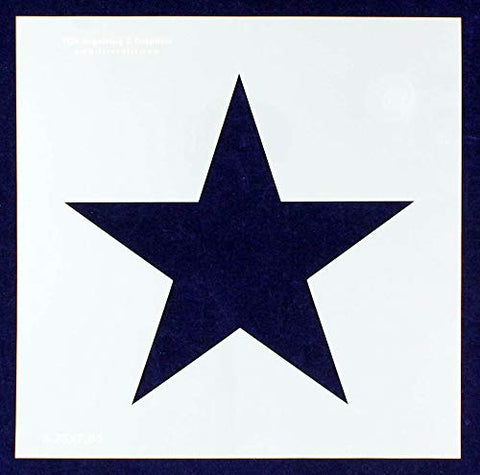 Single Star Stencil 14 Mil -9.5" X 9.5" Overall